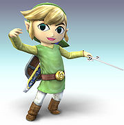 Toon Link (voiced by Daniel Radcliffe, his own voice)