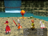 Refia under Paralyze in Final Fantasy III (DS).