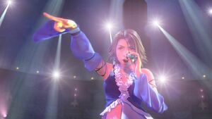 Yuna? singing "real Emotion" in the opening of Final Fantasy X-2.