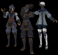 A comparison of Magus, Mirage and Mavi attire.