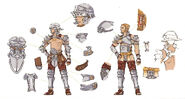 Concept art of the Dalmascan soldier attire.