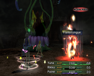 Flametongue activating in Final Fantasy X-2.