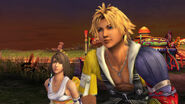 Tidus and Yuna on the Mi'ihen Highroad.