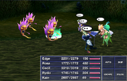 The party silenced in Final Fantasy IV (iOS).