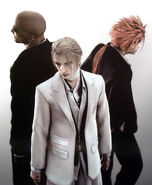 Rufus, Reno, and Rude from Final Fantasy VII: Advent Children.