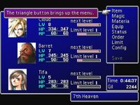 FFVII Menu