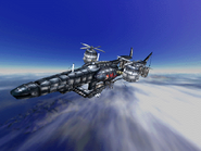 The airship Highwind in the vehicles viewer mode.