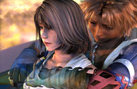 Yuna and Tidus from Final Fantasy X.