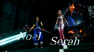 Noel and Serah introduction screen.