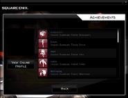 The Achievements menu.