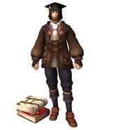 A hume as a Scholar in Final Fantasy XI.