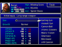 FFVII Equip Menu