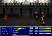 Cloud and Yuffie silenced in Final Fantasy VII.