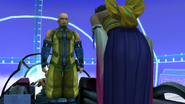 Cid meets Yuna in Final Fantasy X.