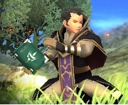 Brady wielding the tome of Elwind in Awakening.