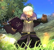 Henry wielding the tome of Mire in Awakening.