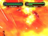 Tormod casting Rexflame on an enemy Wyvern Lord in Path of Radiance.