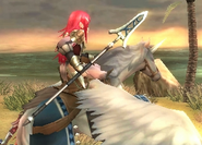 Cordelia wielding the Brave Lance in Awakening.