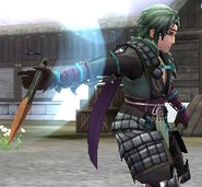 Kaze wielding the Caltrop. (Directory Error in place)