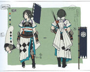 Concept art of a female Spear Master from Fates