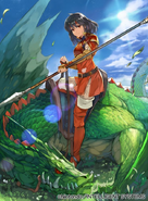 Artwork of Eda in Fire Emblem 0 (Cipher) by Tetsu Kurosawa.