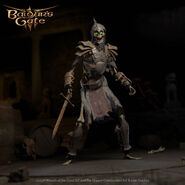 A well-armed skeleton from Baldur's Gate III.