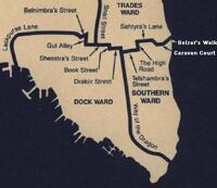 Map showing the boundary of Doc Ward circa 1357 DR.