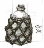 A rope-wrapped jug.