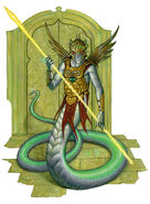 The mortal Emperor Sseth as seen on temple walls in the Black Jungles of Chult. Note: this image was originally used for Pil'it'ith in Serpent Kingdoms.