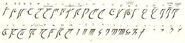 Variant Espruar script in use around 1372 DR.