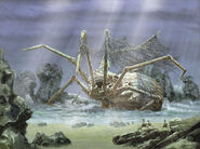 A neogi crew observing a shipwrecked deathspider.