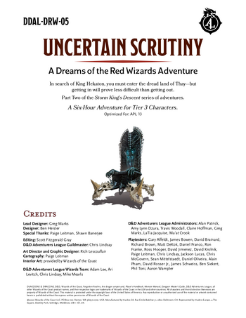 Uncertain Scrutiny