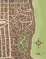 Map showing the Trades Ward circa 1372 DR.