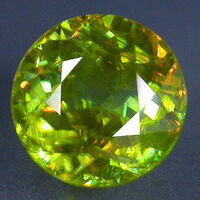 Faceted yellow-green sphene