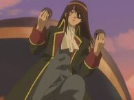 Katsura as Captain Katsuura, parody of Captain Harlock in Episode 13