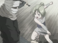 Young Tsukuyo training with Jiraia