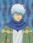 Gintoki agasalhado.