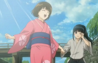 Otae in her childhood with Yagyuu Kyuubei