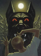 Will as a werewolf as depicted on the French cover of The Werewolf of Fever Swamp.