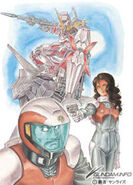 Loni and Mahdi Garvey as portraited in Gundam Unicorn novelization