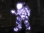 A Jiralhanae's Power Shields flicker from taking fire in Halo 3: ODST.