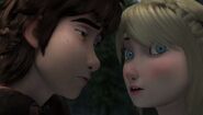 Hiccup almost kisses Astrid