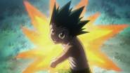 Gon tries to use Janken during fight with Knuckle