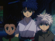 Gon and Killua captured by Machi