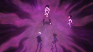 Wing shows Gon and Killua his Nen