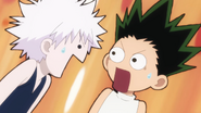 Killua corrects Gon's reading of the price of Greed Island