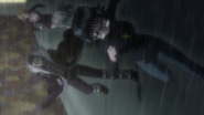 Phantom Troupe sprinting on the wall