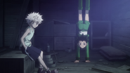 Gon and Killua up early to prepare