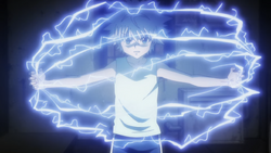 Killua transmuting electricity