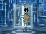 Gon at the main entrance to Greed Island